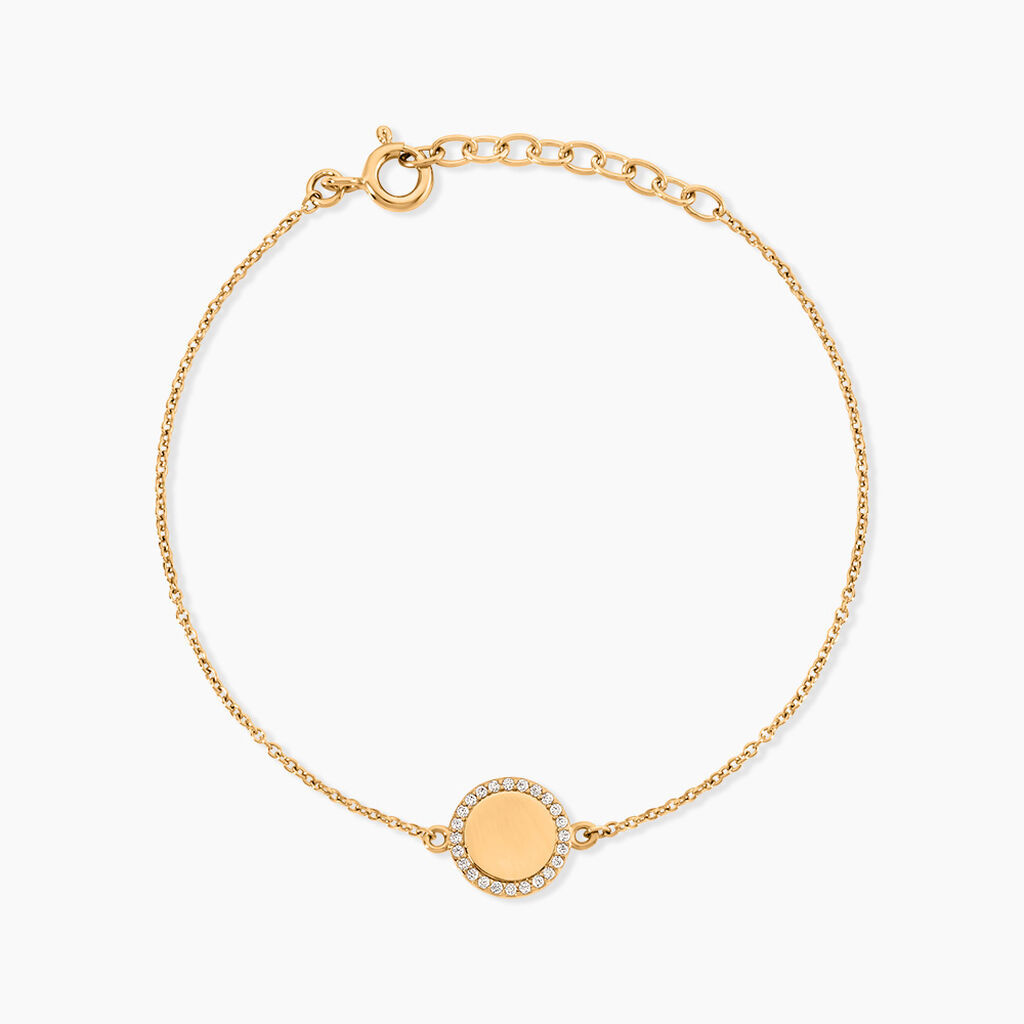 Bracelet Nehemiah Plaque Or Oxyde De Zirconium - Bracelets fantaisie Femme | Marc Orian
