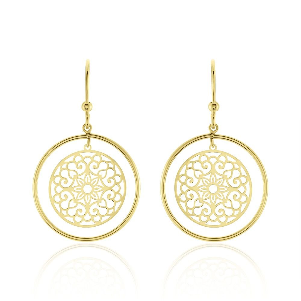Boucles D'oreilles Serguiane Or Jaune - Pendantes Femme | Marc Orian