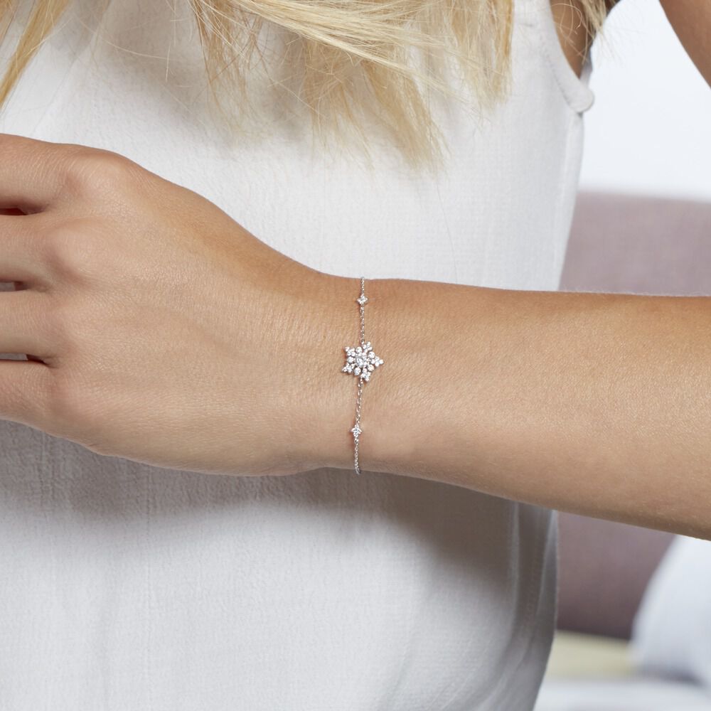 Bracelet Gulten Argent Blanc Oxyde De Zirconium - Bracelets chaînes Femme | Marc Orian