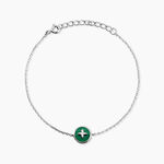Bracelet Talismania Argent Blanc Malachite - Bracelets Medailles Femme | Marc Orian