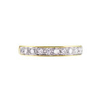 Demi-alliance Or Jaune Valentine Diamants Synthetique - Alliances avec pierres Femme | Marc Orian