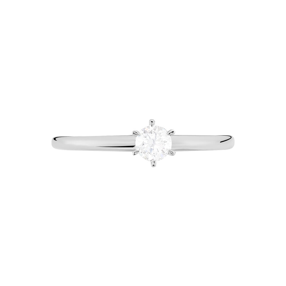 Bague Solitaire Josua Or Blanc Diamant - Solitaires Femme | Marc Orian