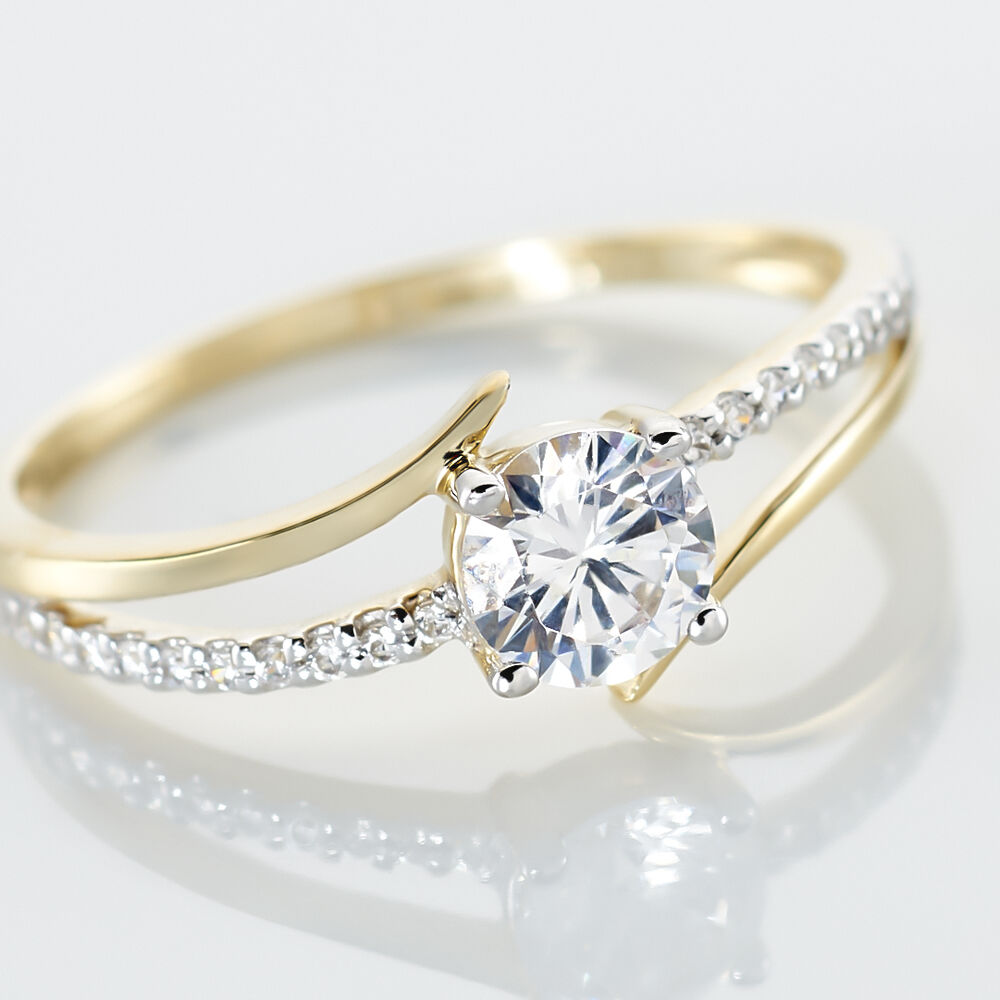 Bague Solitaire Abelia Or Jaune Oxyde De Zirconium - Solitaires Femme | Marc Orian