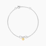 Bracelet Or Jaune et Argent Blanc Oxyde De Zirconium - Bracelets cha&icirc;nes Femme | Marc Orian