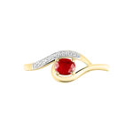 Bague Sagesse Or Jaune Rubis Et Diamant - Bagues vintage Femme | Marc Orian