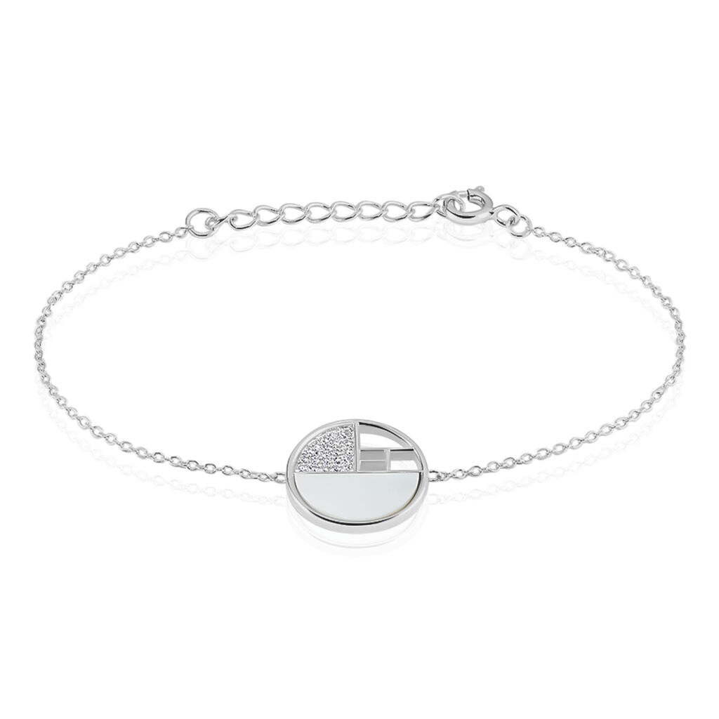 Bracelet Argent Gaillet Oxydes De Zirconium - Bracelets Medailles Femme | Marc Orian