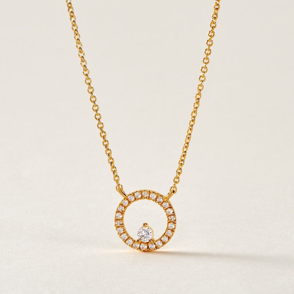 Collier Plaqu&eacute; Or Lila Oxydes De Zirconium - Colliers avec pierres Femme | Marc Orian