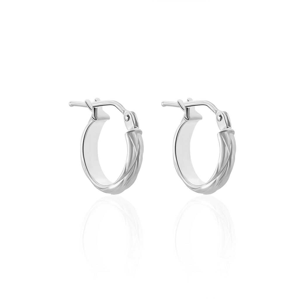 Créoles Ananas Or Blanc - Créoles Femme | Marc Orian