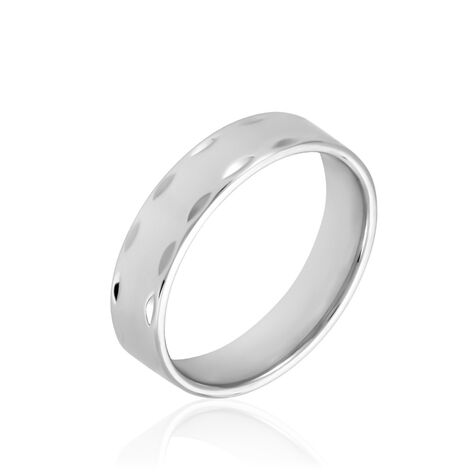 Alliance Ghislain Argent Blanc - Alliances créatives Homme | Marc Orian