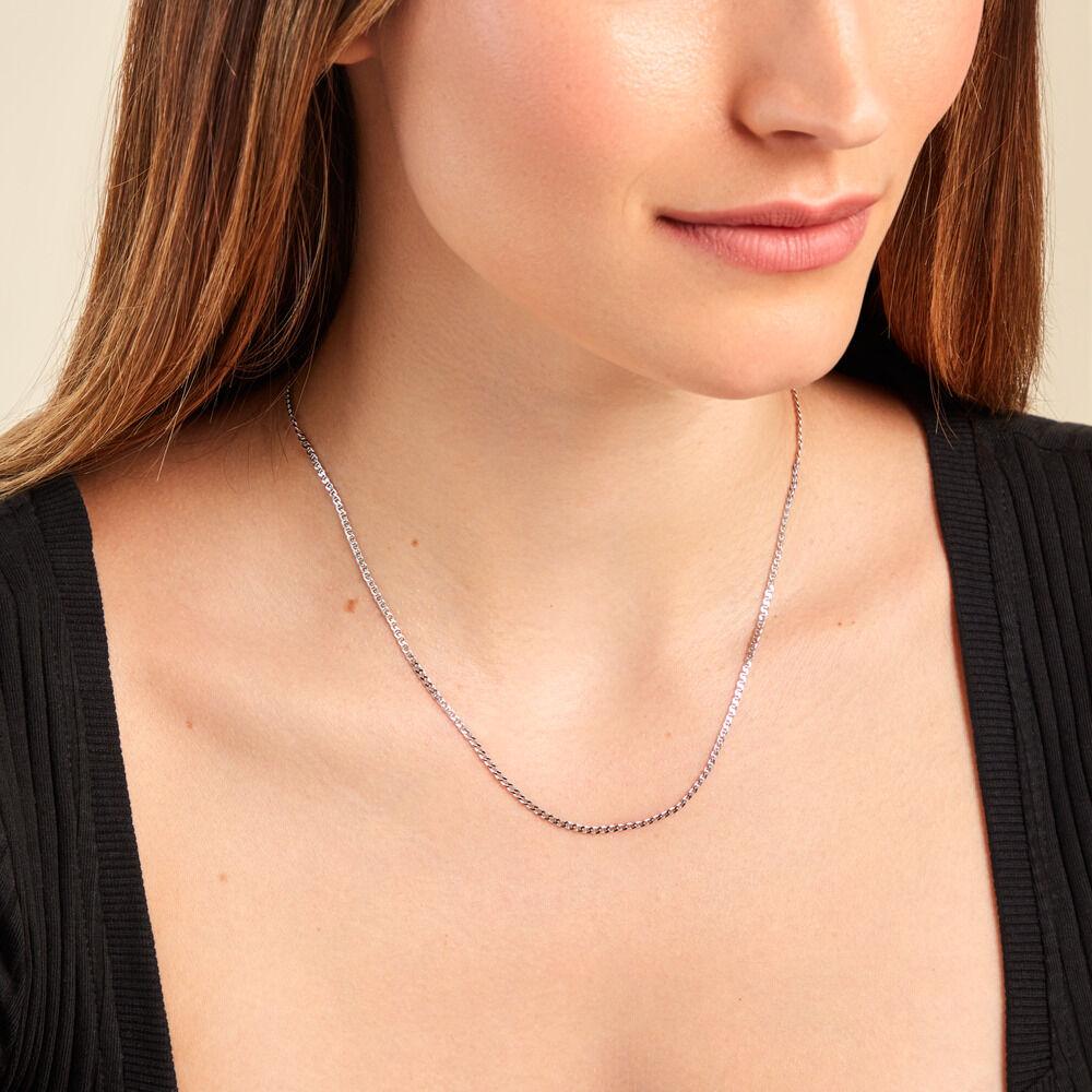 Collier Maille Piato Argent Blanc - Chaines Famille | Marc Orian