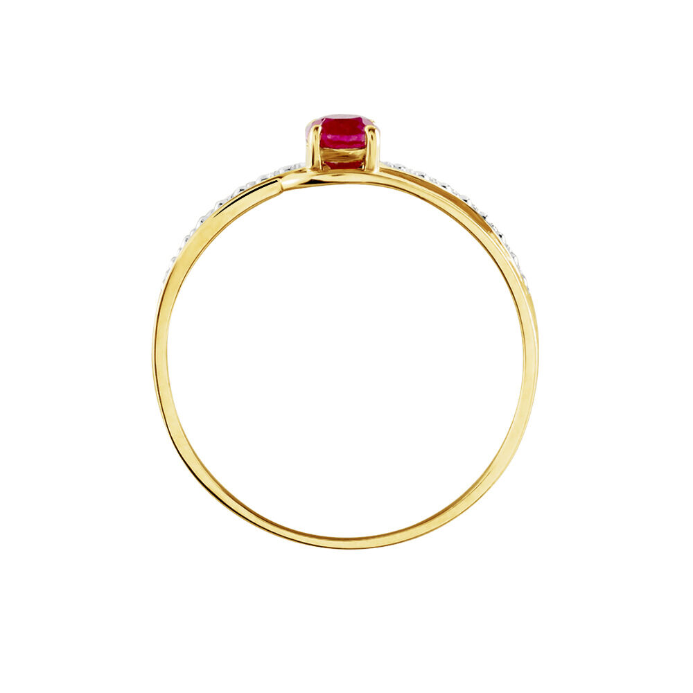 Bague Tanissia Or Jaune Rubis - Bagues vintage Femme | Marc Orian
