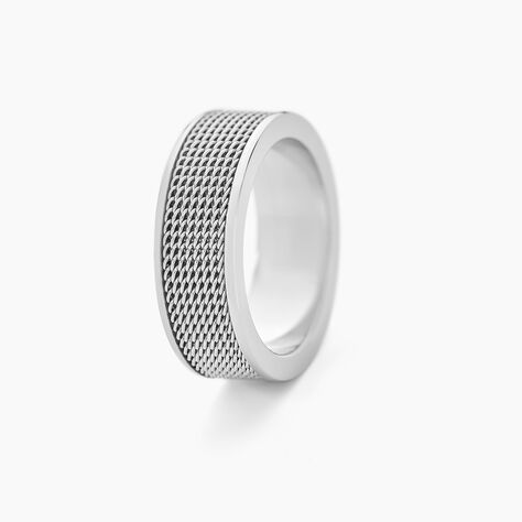 Bague Black Love Acier Blanc - Bagues grosses Homme | Marc Orian