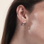 Cr&eacute;oles Argent Blanc Eleanora - Cr&eacute;oles Femme | Marc Orian