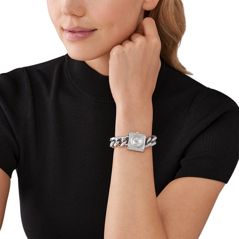 Montre Michael Kors Chain Lock Argenté - Montres étanches Femme | Marc Orian