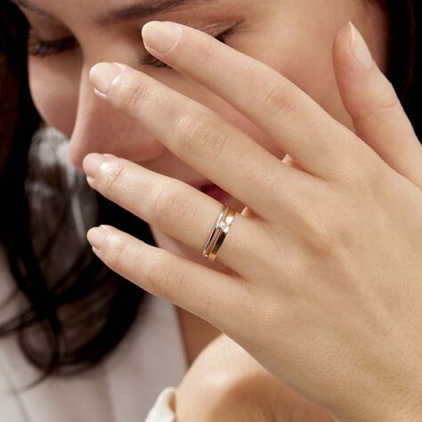 Bague Lola Or Bicolore Diamant - Bagues Solitaire Femme | Marc Orian