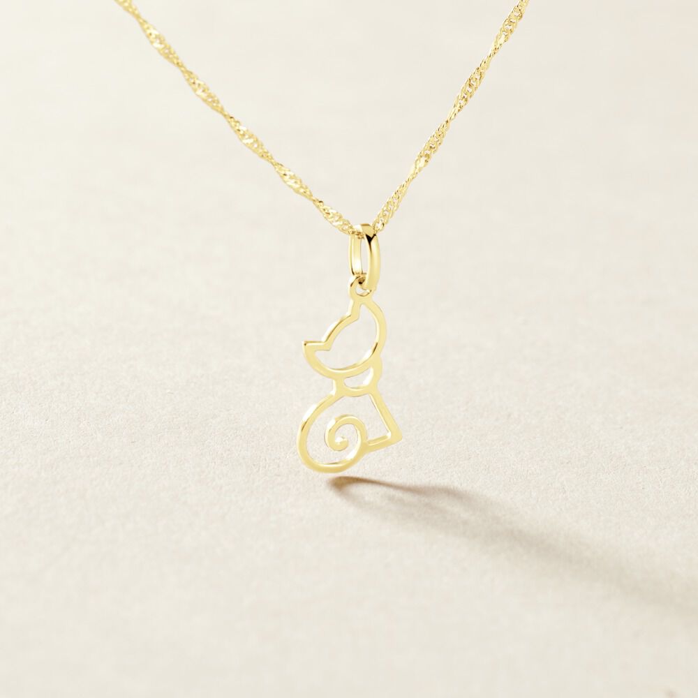 Pendentif Egee Chat Or Jaune - Pendentifs Famille | Marc Orian
