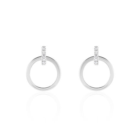 Boucles D'oreilles Puces Melissande Or Blanc Diamant - Boucles d'oreilles pierres précieuses Femme | Marc Orian