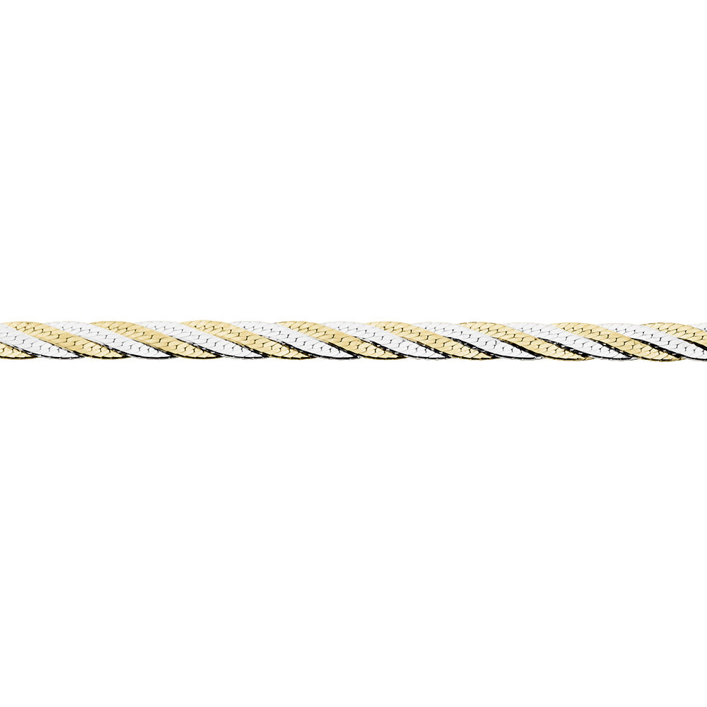 Bracelet Argent Bicolore Akio - Bracelets mailles Femme | Marc Orian