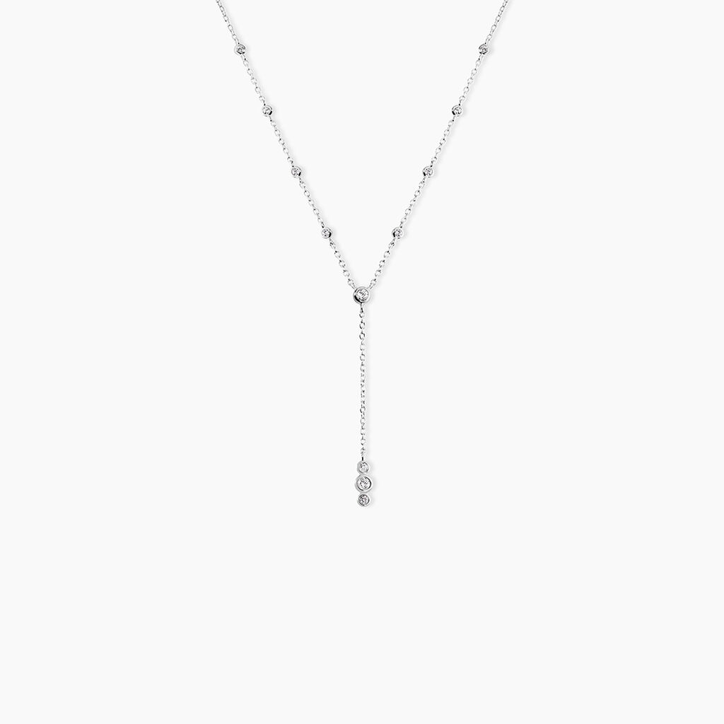 Collier Capella Argent Blanc Oxyde De Zirconium - Colliers avec pierres Femme | Marc Orian