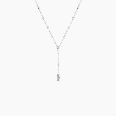 Collier Capella Argent Blanc Oxyde De Zirconium - Colliers avec pierres Femme | Marc Orian