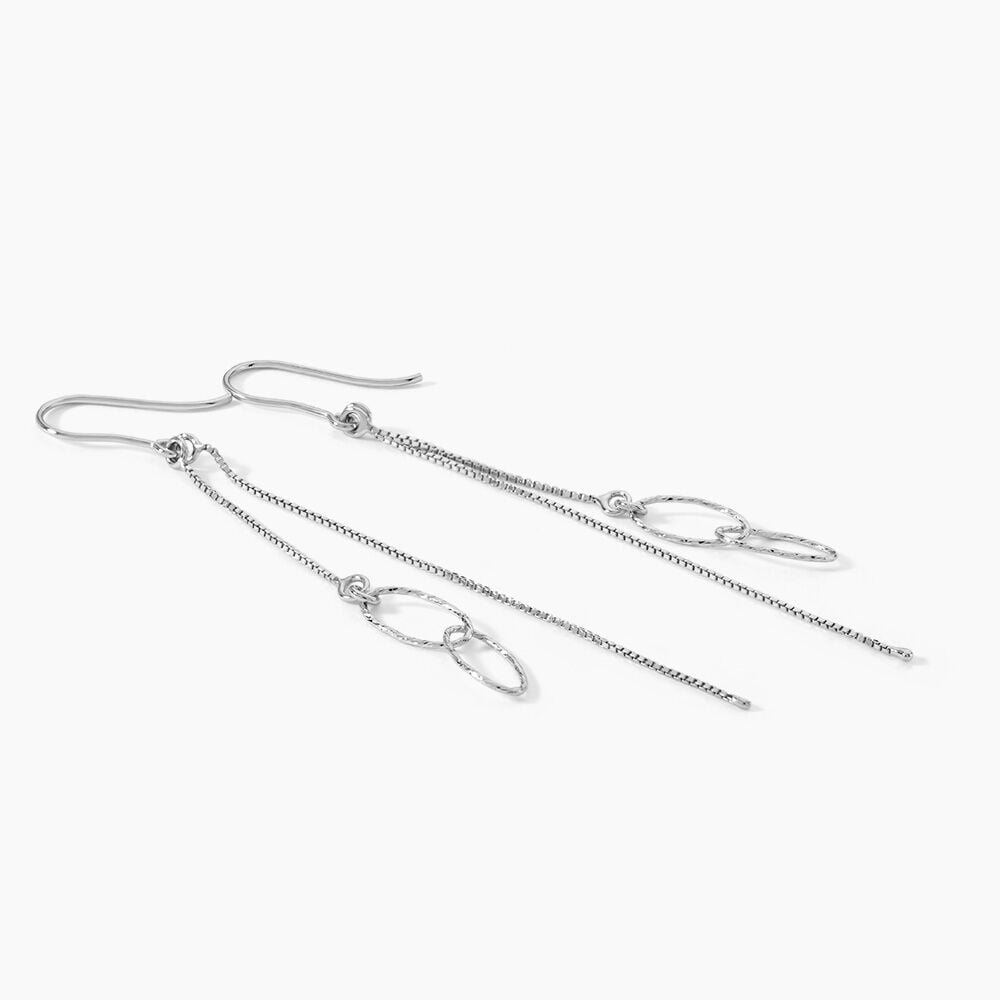 Boucles D'oreilles Pendantes Sybille Argent Blanc - Pendantes Femme | Marc Orian