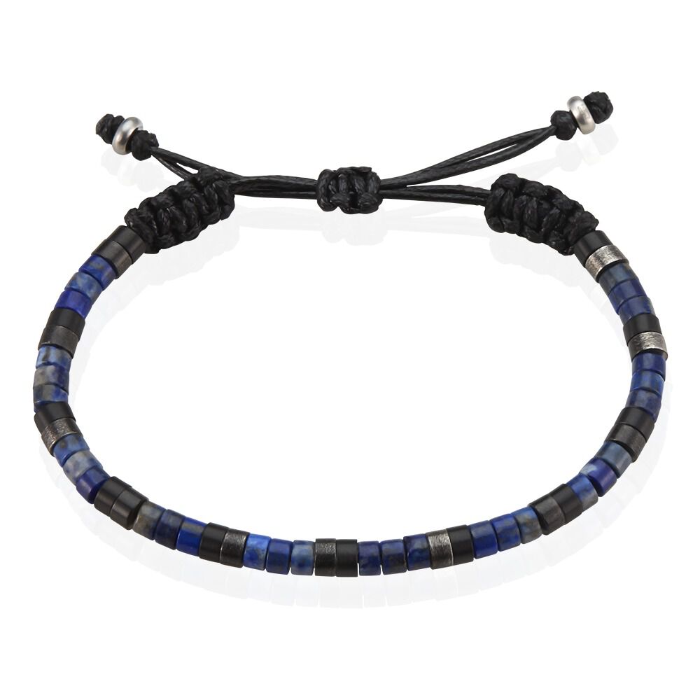 Bracelet Phebus Him Acier Blanc Pierres Synthetiques - Bracelets cordons Homme | Marc Orian