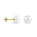 Boucles D'oreilles Puces Kesya Nacres Bouton Or Jaune Perle De Culture - Puces Femme | Marc Orian