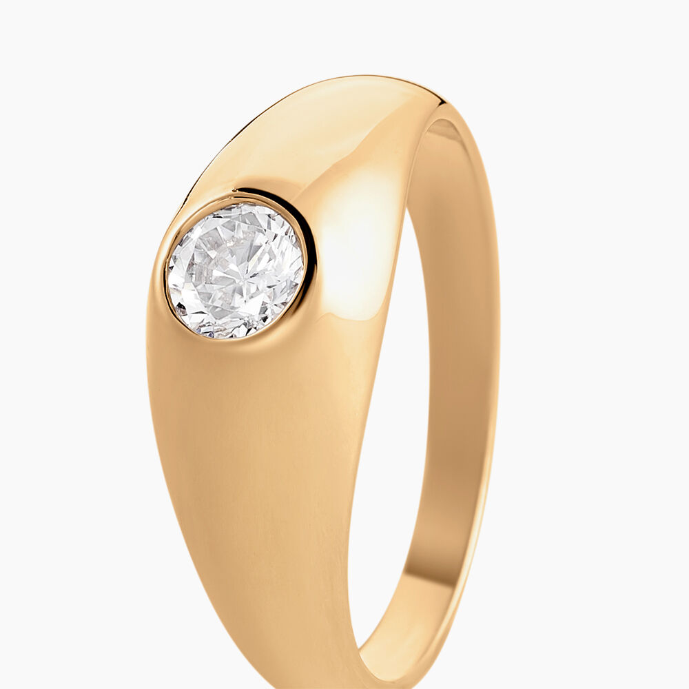 Bague Posie Plaqué Or Jaune Oxyde De Zirconium - Solitaires Femme | Marc Orian