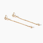 Boucles D'oreilles Pendantes &eacute;clat Perl&eacute; Plaqu&eacute; Or Oxyde De Zirconium - Pendantes Femme | Marc Orian