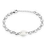 Bracelet Ashoka Argent Blanc C&eacute;ramique - Bracelets cha&icirc;nes Femme | Marc Orian