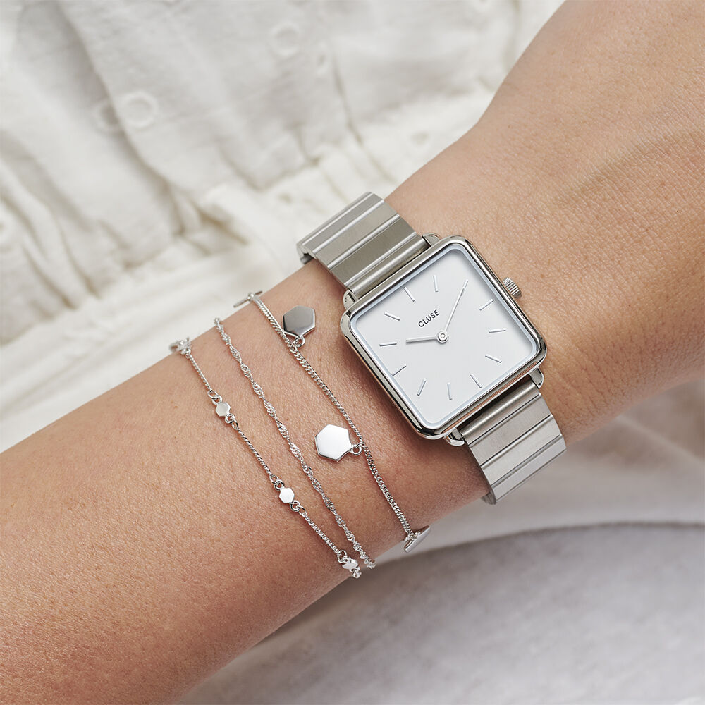 Montre Cluse La Tetragone Blanc - HIMFBQW0ST0 • Marc Orian | Bijouterie en  ligne