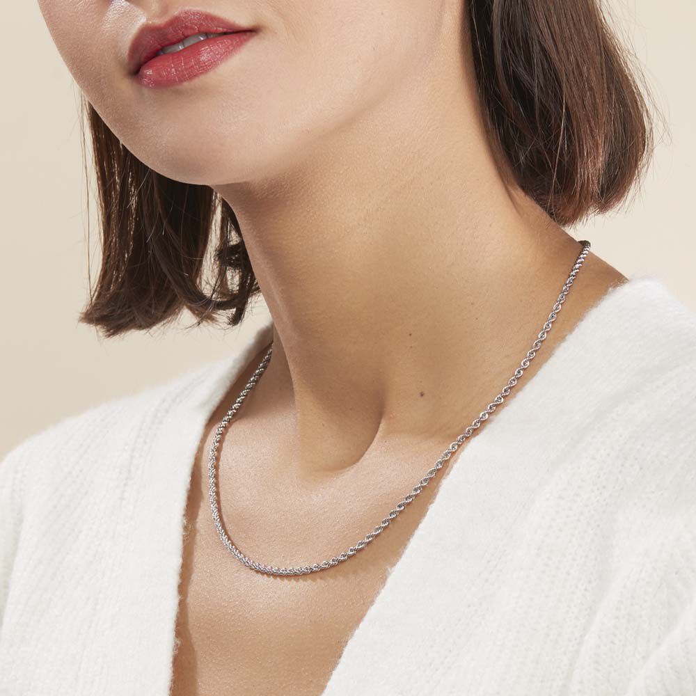 Collier Jerry Maille Corde Or Blanc - Chaines Femme | Marc Orian