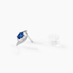 Boucles D'oreilles Puces Lydia Or Blanc Saphir - Boucles d'oreilles mariage Femme | Marc Orian
