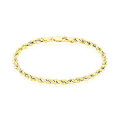 Bracelet Jerryenne Maille Corde Et Venitienne Or Bicolore - Bracelets mailles Femme | Marc Orian