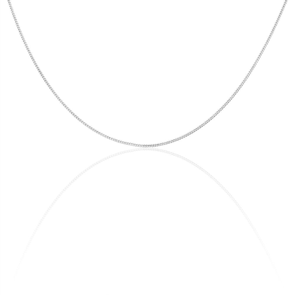 Cha&icirc;ne Imad Maille Gourmette Or Blanc - Chaines Famille | Marc Orian