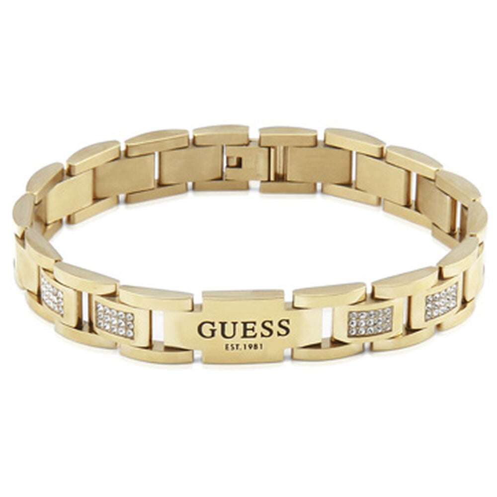 Bracelet Guess Frontiers Acier Jaune Oxyde De Zirconium - Bracelets cha&icirc;nes Homme | Marc Orian