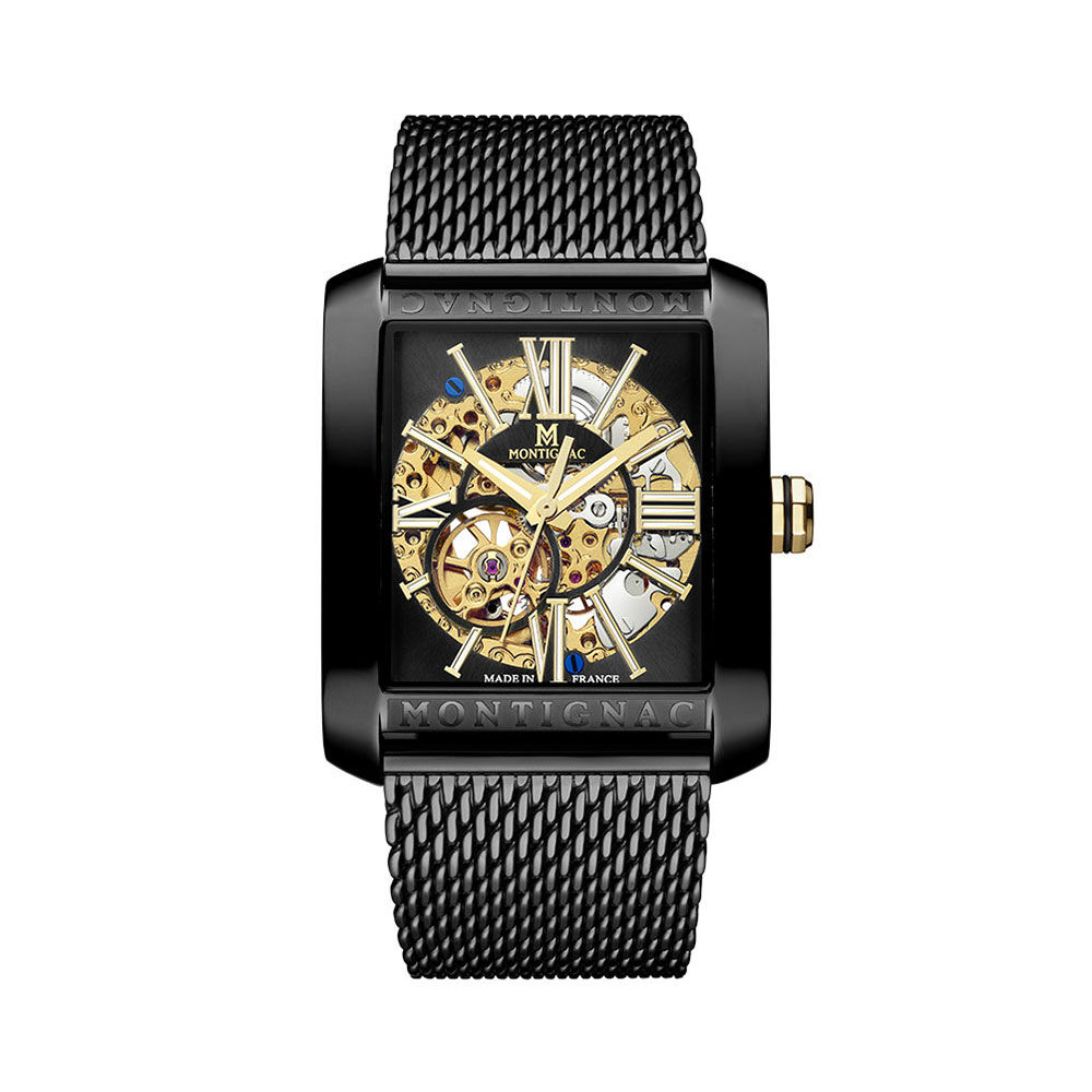 Montre Montignac Square Automatique Noir - Montres automatiques Homme | Marc Orian