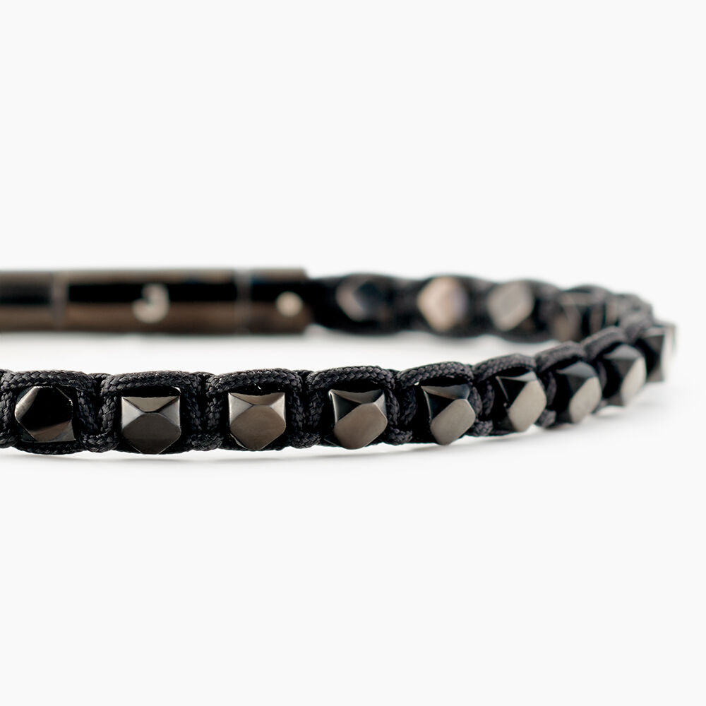 Bracelet Jourdan Acier Noir - Bracelets cordons Homme | Marc Orian