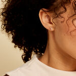 Boucles D'oreilles Puces Mix And Match Or Jaune Oxyde De Zirconium - Puces Femme | Marc Orian