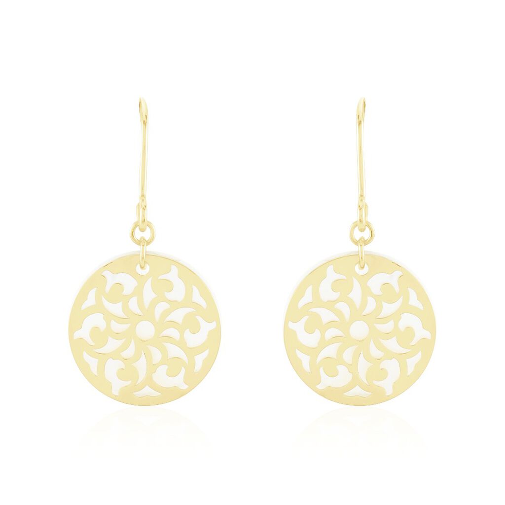 Boucles D'oreilles Pendantes Or Jaune Solie Nacre - Pendantes Femme | Marc Orian