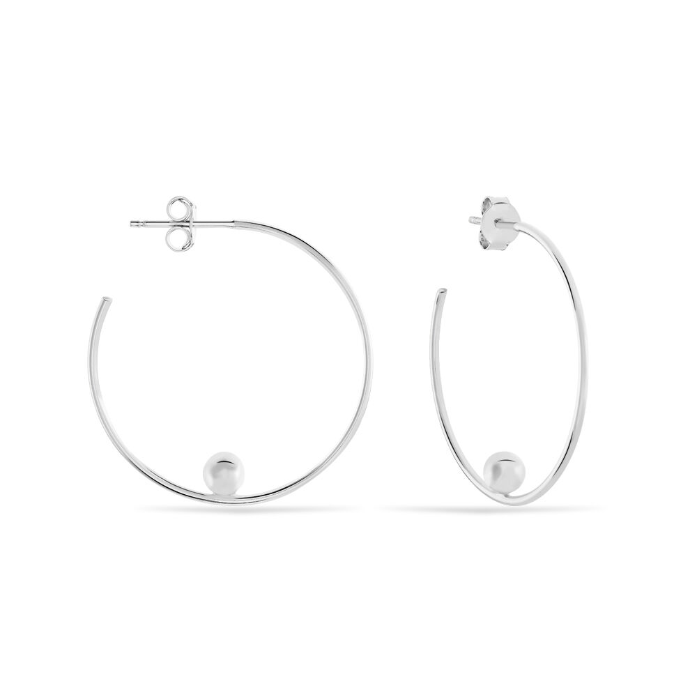 Boucles D'oreilles Pendantes Hauria Argent Blanc - Cr&eacute;oles Femme | Marc Orian