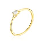 Bague Solitaire Or Jaune Solenia Diamant - Parures de mariage Femme | Marc Orian