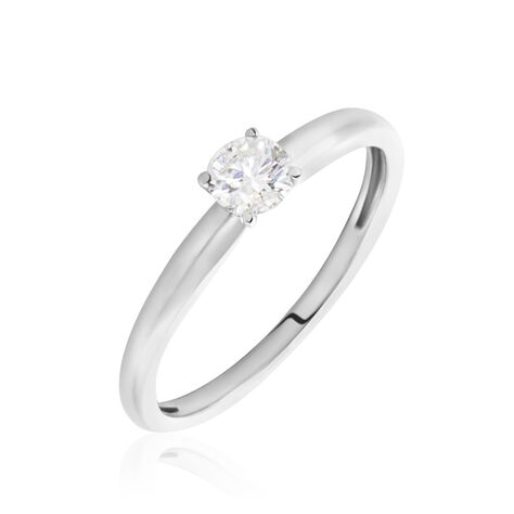 Bague Solitaire Flora Or Blanc Diamant - Solitaires Femme | Marc Orian