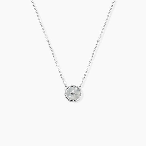 Collier Izarra Argent Blanc Nacre - Colliers avec pierres Femme | Marc Orian