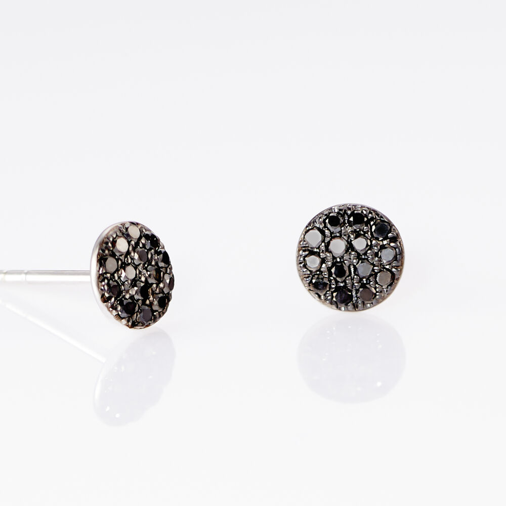 Boucles D'oreilles Puces Teani Or Blanc Diamant - Puces Femme | Marc Orian