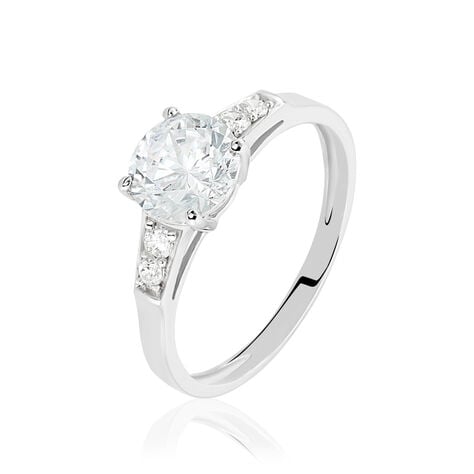 Bague Ivonne Or Blanc Oxyde De Zirconium - Solitaires Femme | Marc Orian