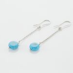Boucles D'oreilles Pendantes Graziana Argent Blanc Turquoise - Pendantes Femme | Marc Orian