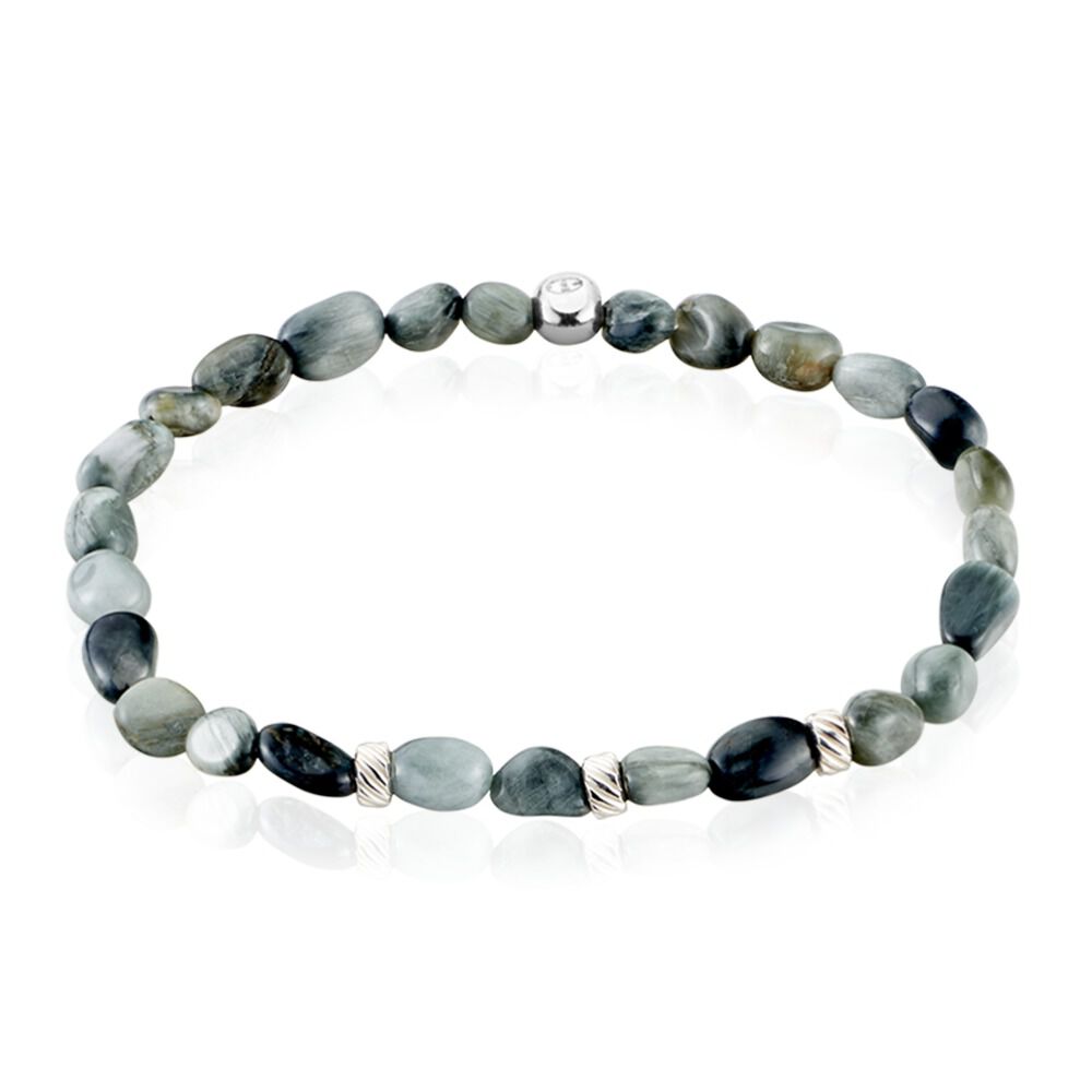 Bracelet Jourdan Boreal Argent Blanc Quartz - Bracelets fantaisie Homme | Marc Orian