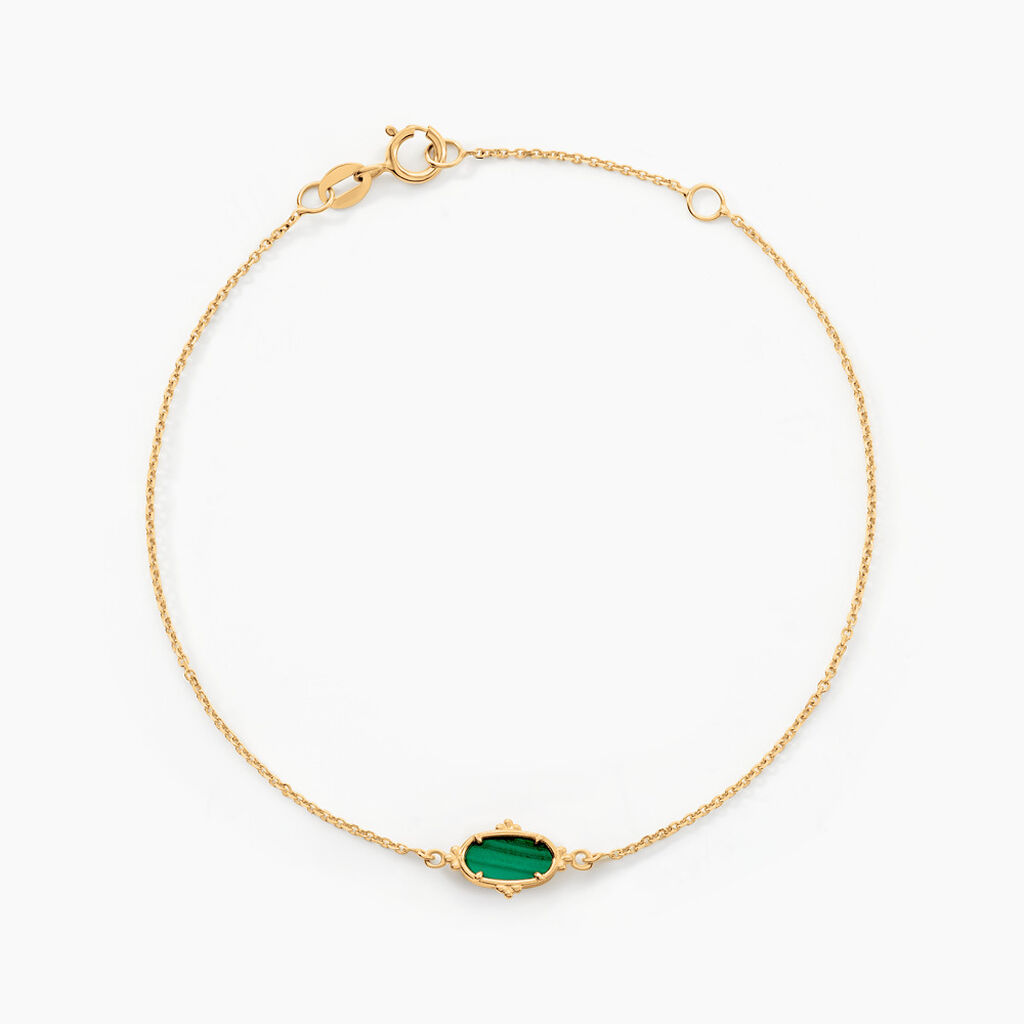 Bracelet Reflets Pop Or Jaune Malachite - Bracelets chaînes Femme | Marc Orian