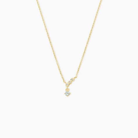 Collier Poem Argent Jaune Topaze Oxyde De Zirconium - Colliers avec pierres Femme | Marc Orian